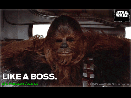 Star Wars meme: Chewbacca looking like a boss