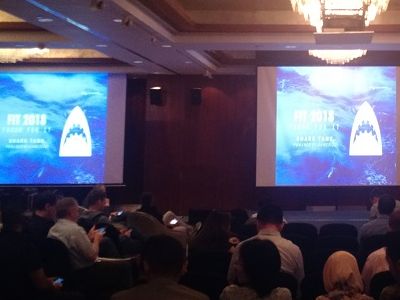 Startup shark tank event in Jakarta, Indonesia