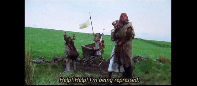 Repressed in the film Monty Python's The Holy Grail